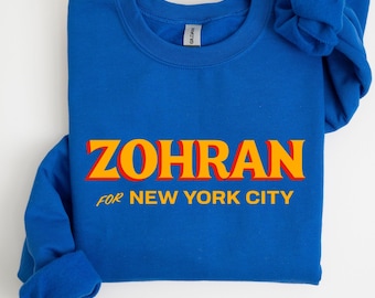 ZOHRAN for New York City Sweatshirt – Zohran Mamdan Hoodie, Mayor Mamdani 2025 Supporters and Activists, Bold Urban Style