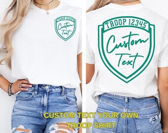 Custom Troop Beverly Hills T-shirt, Youth Toddler Unisex Vacation Shirts, Family Camping T-shirts, Girl Scout Wilderness Girls, Pink & Green