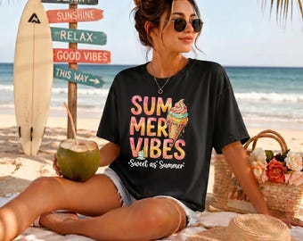 Comfort Colors Ice Cream Graphic Tee: Cute Summer Vibes