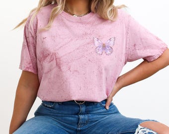 Vintage Butterfly Comfort Colors Shirt: Cottagecore Graphic Tee