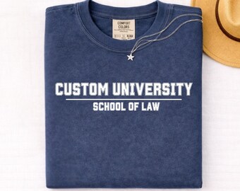 Comfort Colors® Custom University Shirt, Personalized College Tee, Customized Student Alumni Gift, University and Department Shirt