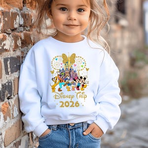 Disney Vacation Family Vacation 2026 Matching Sweatshirt, Disney Trip 2026 Hoodie, Disneyland Sweater, Disney Couple Hoodie, Disneyworld image 3