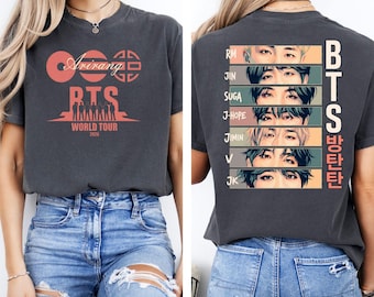 Camiseta Arirang de la gira mundial de BTS – Merchandising K-Pop de Comfort Colors. Para DTF, por favor envíe un mensaje.