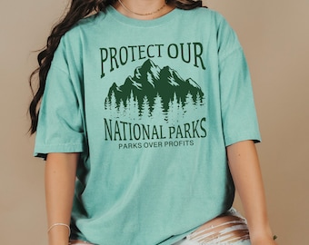 Protect Our Parks Comfort Colors Shirt: Granola Girl Wildlife Tee