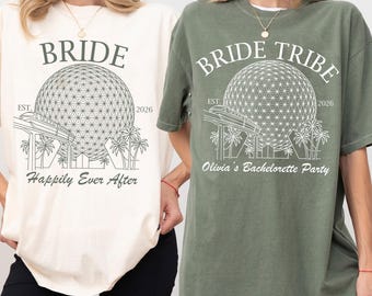 Comfort Colors Epcot Bachelorette Party Shirt: Custom Bride Squad