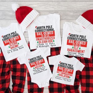 60 Quotes North Pole Correctional Christmas 2025 Shirts,Matching Christmas Shirts,Funny Christmas Group Tee,North Pole Shirt,Christmas Pjs