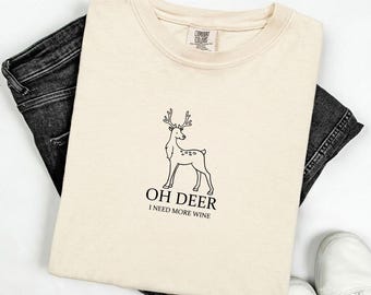 Comfort Colors Funny Christmas Shirt for Wine Lovers, Holiday Tee Gift, KingArtDesigner