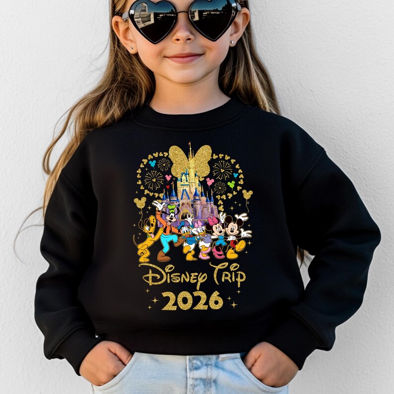Disney Vacation Family Vacation 2026 Matching Sweatshirt, Disney Trip 2026 Hoodie, Disneyland Sweater, Disney Couple Hoodie, Disneyworld image 4