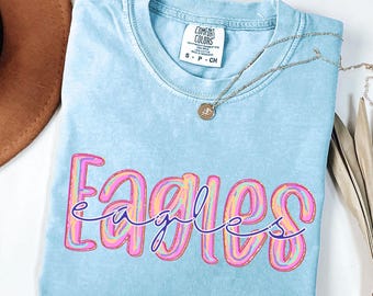 Comfort Colors® Custom School Spirit Shirt, School Logo Tee, Team Mascot Shirt, School Team Name T-Shirt
