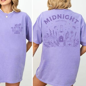 Midnight Margaritas Comfort Colors Shirt, Tequila Shirt, Witchy Tee, Margarita Halloween Shirt, Gifts for Halloween, Bookish Merch Spooky