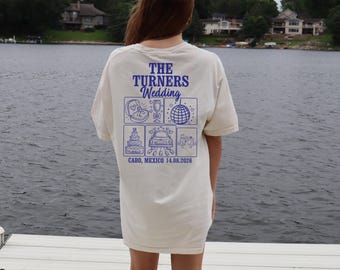 Comfort Colors Custom Wedding Shirts, Personalized Bridal Party Gifts, Wedding Party Favors, Custom Wedding Toss
