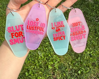 Retro Motel Keychain: Smutty Sayings - Bestie Gift