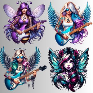 Skull & Biker Tattoo Art Bundle: Gothic Clipart PNG Set (Digital Download)