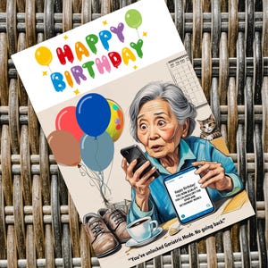 Biglietti di auguri divertenti per anziani / Umorismo sulla perdita di memoria in età avanzata / Biglietto 5x7 per lui o per lei / Biglietto scherzoso per un amico anziano / Biglietto esilarante sull'invecchiamento