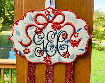 Archivo de bordado para sujetar lazos en el aro, tamaño 5x7 (¡Ahora también incluye tamaños 6.7x9.5!)