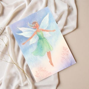 WINTER Fairy A5 Art Print, Printable Download for seasonal table, story telling art print, Waldorf, Steiner, Homeschool
