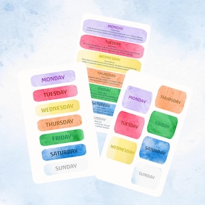 Steiner-Inspired Days of the Week Learning Cards, Printable Download, Early Years Learning, Homeschool, Waldorf, Steiner