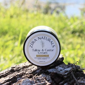 Whipped Tallow Cream Moisturizer with Castor Oil, Organic Tallow Moisturizer Natural Face and Body Cream, Grass Fed and Finished Beef Tallow
