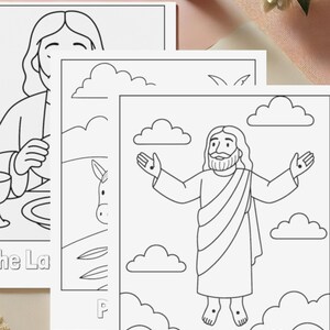 Bulk Easter Coloring Pages | Printable Christian Easter Activity | Bible Story Coloring Sheets | Faith-Based Easter Craft PDF