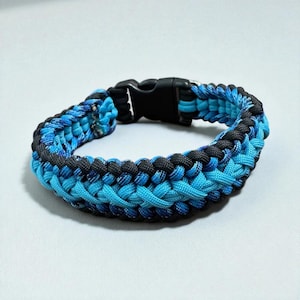 Handwoven Paracord Dog Collar Strong and lightweight custom colors and sizes quick release buckle or adjustable biothane adapter