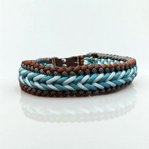 Handwoven Paracord Dog Collar Strong and lightweight custom colors and sizes quick release buckle or adjustable biothane adapter