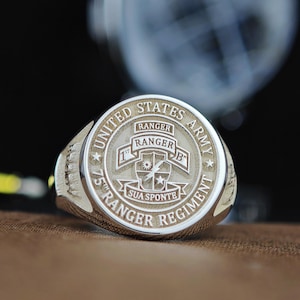 Personalized College Class Ring – Custom University Graduation Ring in Sterling Silver or Solid Gold