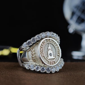 Custom College Class Ring - University or High School Personalized Graduation Jewelry