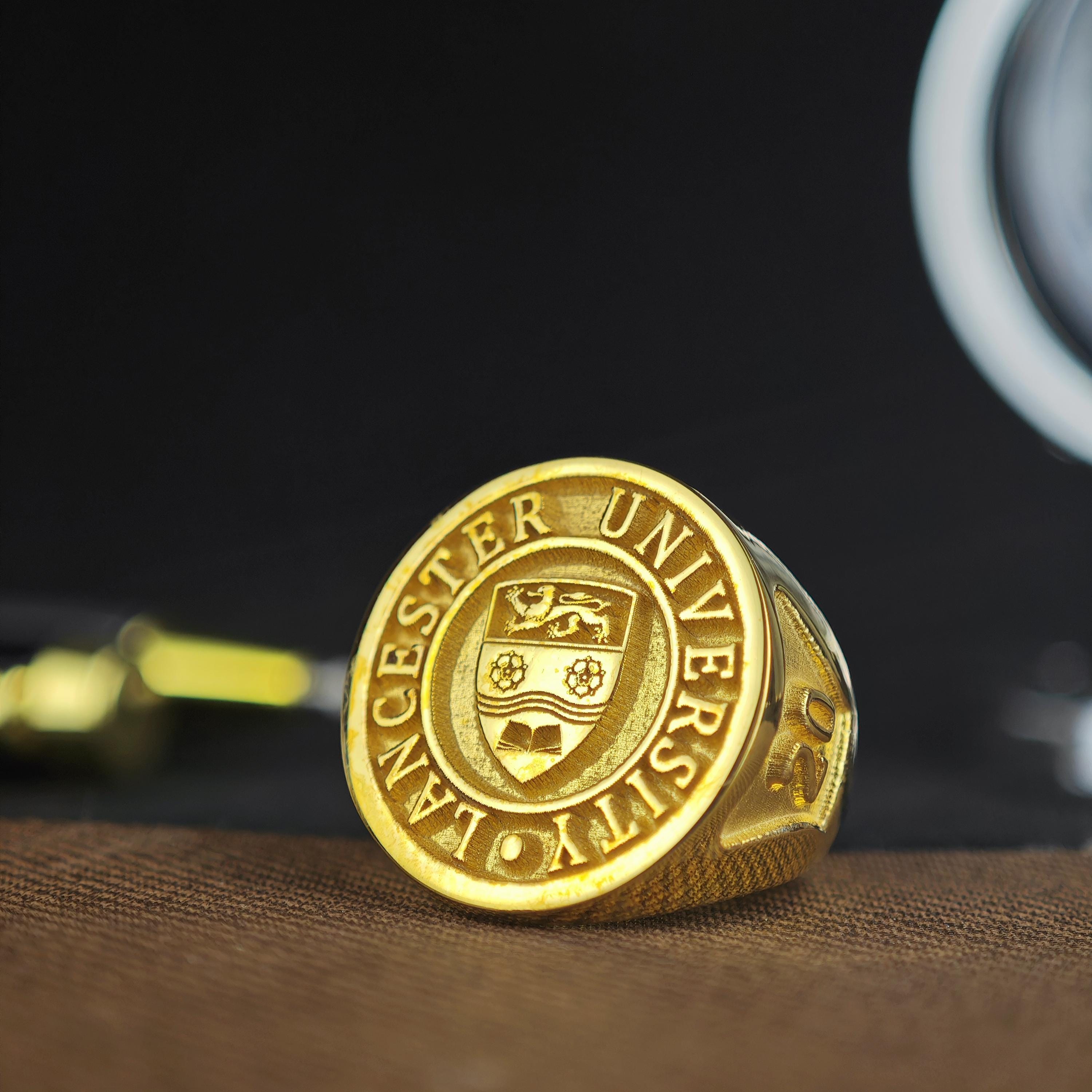 Personalized Graduation Rings in Silver & Gold – Custom University ...