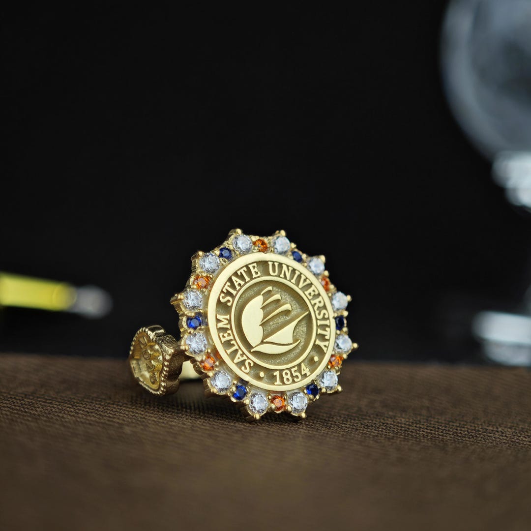 Personalized University Graduation Ring, Custom College Class Ring ...