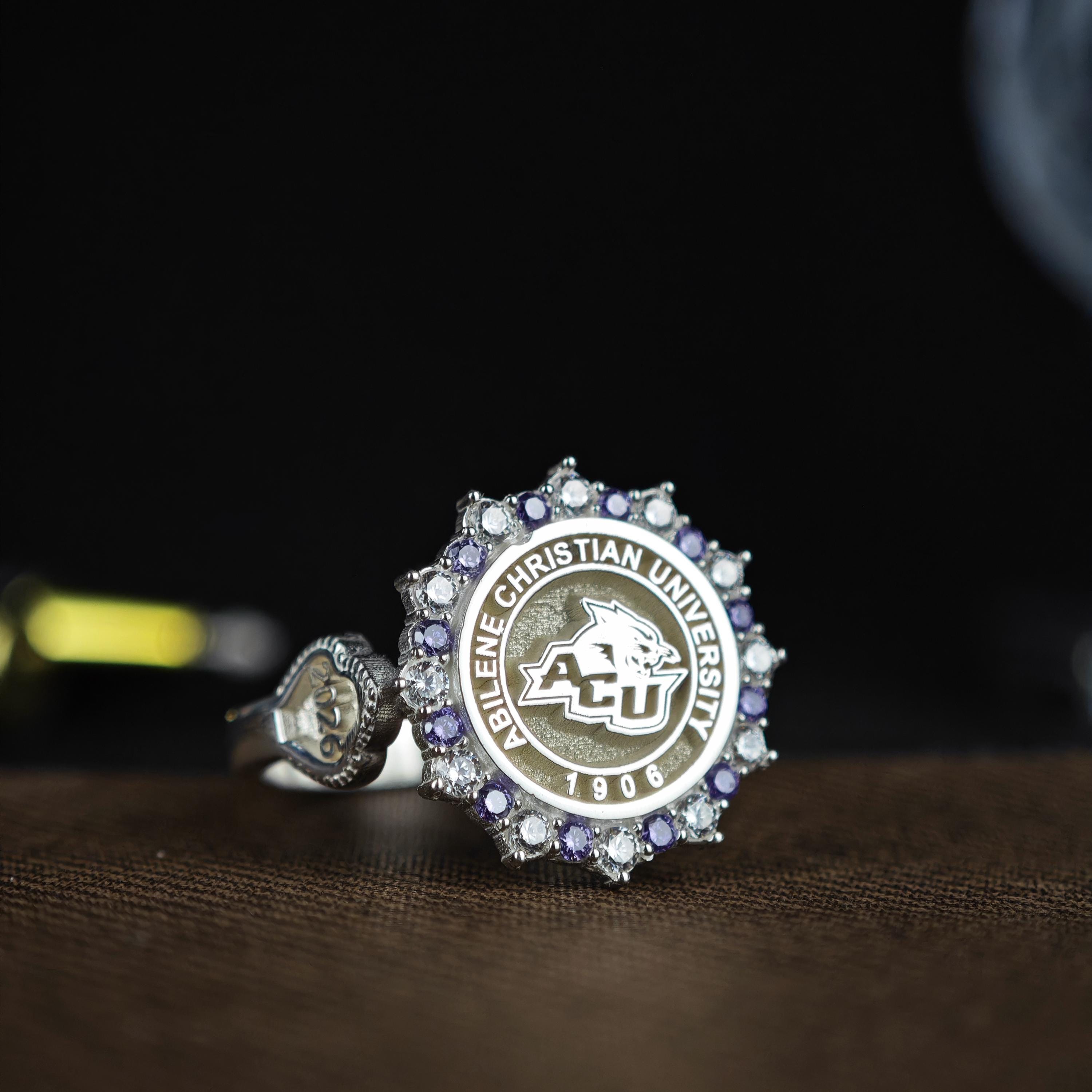 Engraved University Class Ring, Custom College Graduation Ring ...