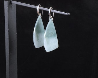 Guatemalan Light Blue "Princessa" Jadeite earrings #3