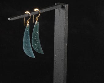 Guatemalan Gonzalez blue Jadeite earrings #7