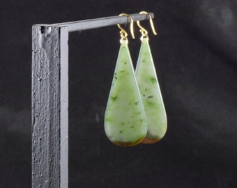 Indonesian Nephrite Jade Earrings #6
