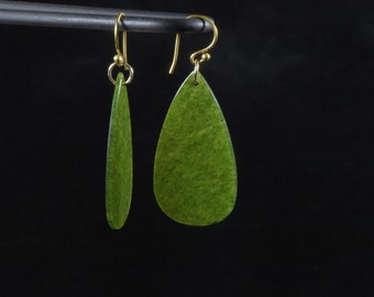 Wyoming &quot;Emerald&quot; Nephrite Jade Earrings - 8