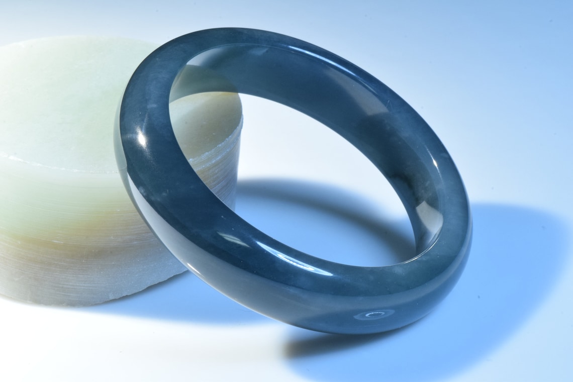 blue jadeite bangle