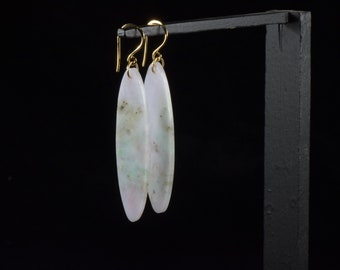 Burmese Lavender Jadeite Earrings #2