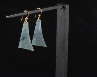 Guatemalan Blue/Green Jadeite Earrings #1