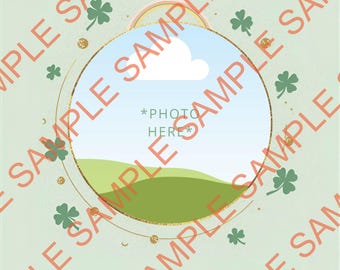 Invitación de primer cumpleaños para un afortunado / Invitación con foto para el Día de San Patricio (Plantilla de Canva)