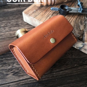 PDF Pattern Treasure Box Leather Coin Box Leather Craft DIY 4mm stitching hole/A4/1 file image 1