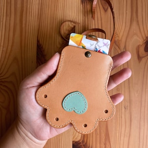 PDF Pattern | Pet Paw Card Case | Leather Card Holder | Leather Craft DIY  (4mm stitching hole/A4/1 file)