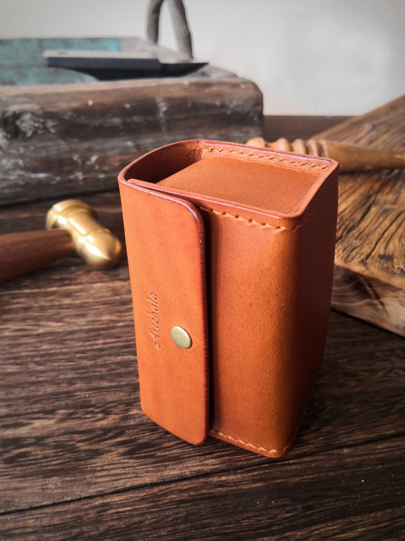 PDF Pattern Treasure Box Leather Coin Box Leather Craft DIY 4mm stitching hole/A4/1 file image 3