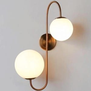 Aplique de pared moderno para baño, aplique de pared para decoración del hogar, aplique de pared para sala de estar, lámpara de pared de doble pantalla hecha a mano