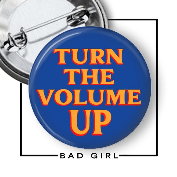 Zohran Mamdani Pinback Button: "Turn the Volume up" Political Flair