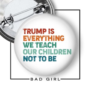 Anti-Trump Pinback Button: Resist Political Protest Flair