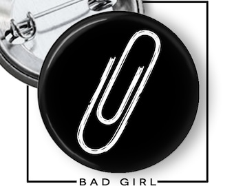 Subtle Anti-Trump Resistance Paperclip Pinback Button:  Resist Flair, Symbol of Unity Refrigerator Magnet