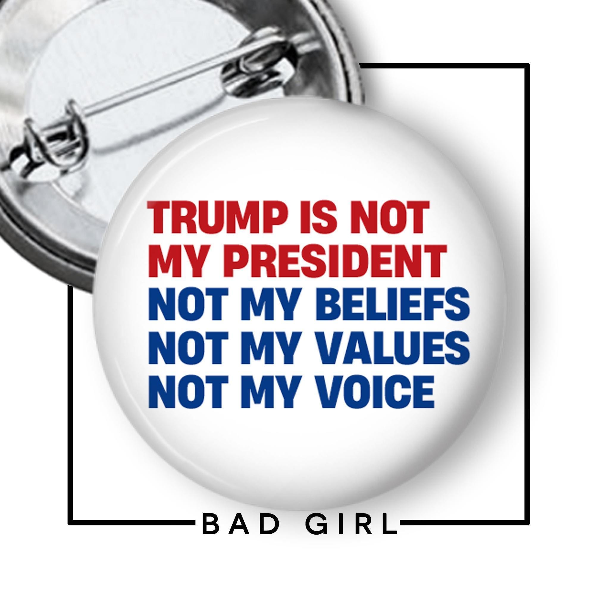 thumbnail image 2 of "Not My President" Voice Values Beliefs Bumper Sticker – Matte Vinyl, Made In USA 2 of 3