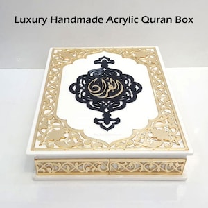 Handmade Acrylic Quran Box: Elegant Islamic Gift & Decor