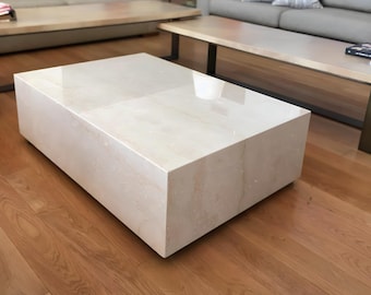 Handmade Travertine Marble Coffee Table Luxury Living Room Furniture