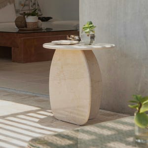 Decorative Marble Tables |  Travertine Side Table | Custom Marble Table | Handmade Table | Travertine Coffee Table | Luxury Furniture