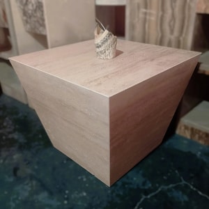 Handmade Travertine Marble Coffee Table: 24&quot; Square, Luxury Furniture